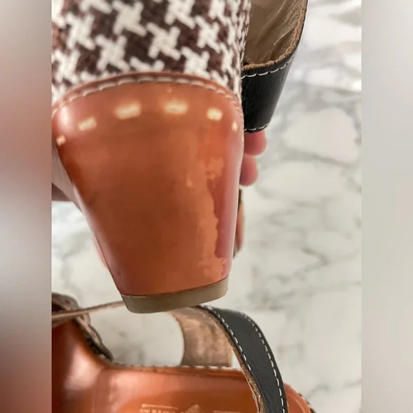 L’Artiste Spring Boho Step Leather Floral Heeled Sandals Artsy Jive Hippie 39 - Picture 9 of 9